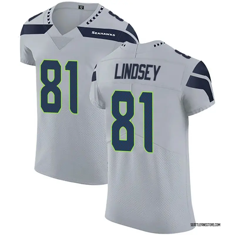 Men's Gray Elite Tyjon Lindsey Seattle Alternate Vapor Untouchable Jersey