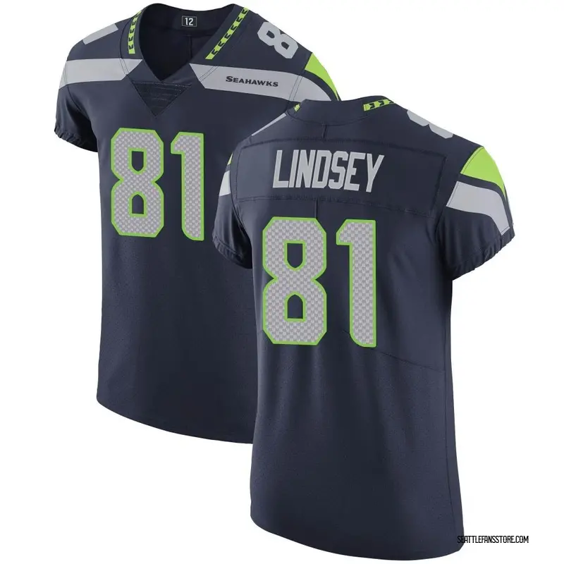 Men's Navy Elite Tyjon Lindsey Seattle Team Color Vapor Untouchable Jersey